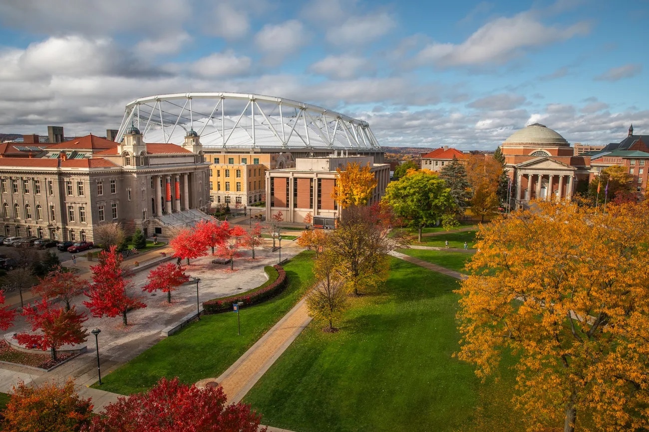 Syracuse University campus near Syracuse Grand hotel